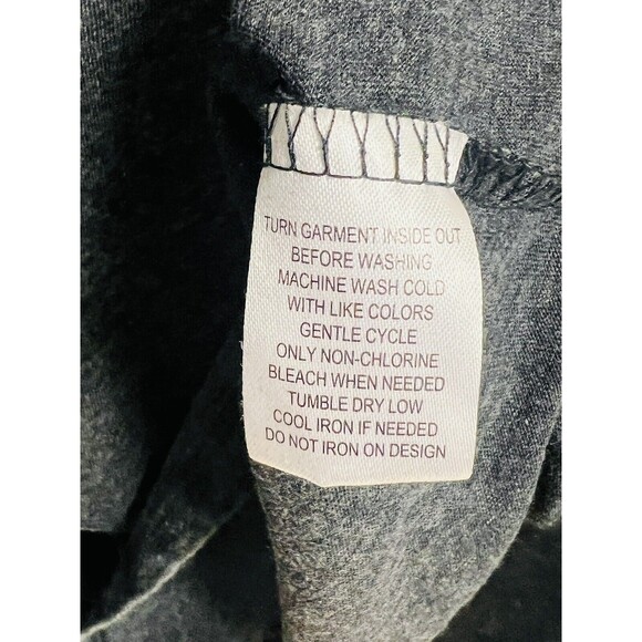 Kohls Womens Shirt Too Tired To Care Size Medium Gray T Shirt Ladies Freeze - Picture 7 of 8